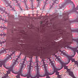 Burgundy shorts
